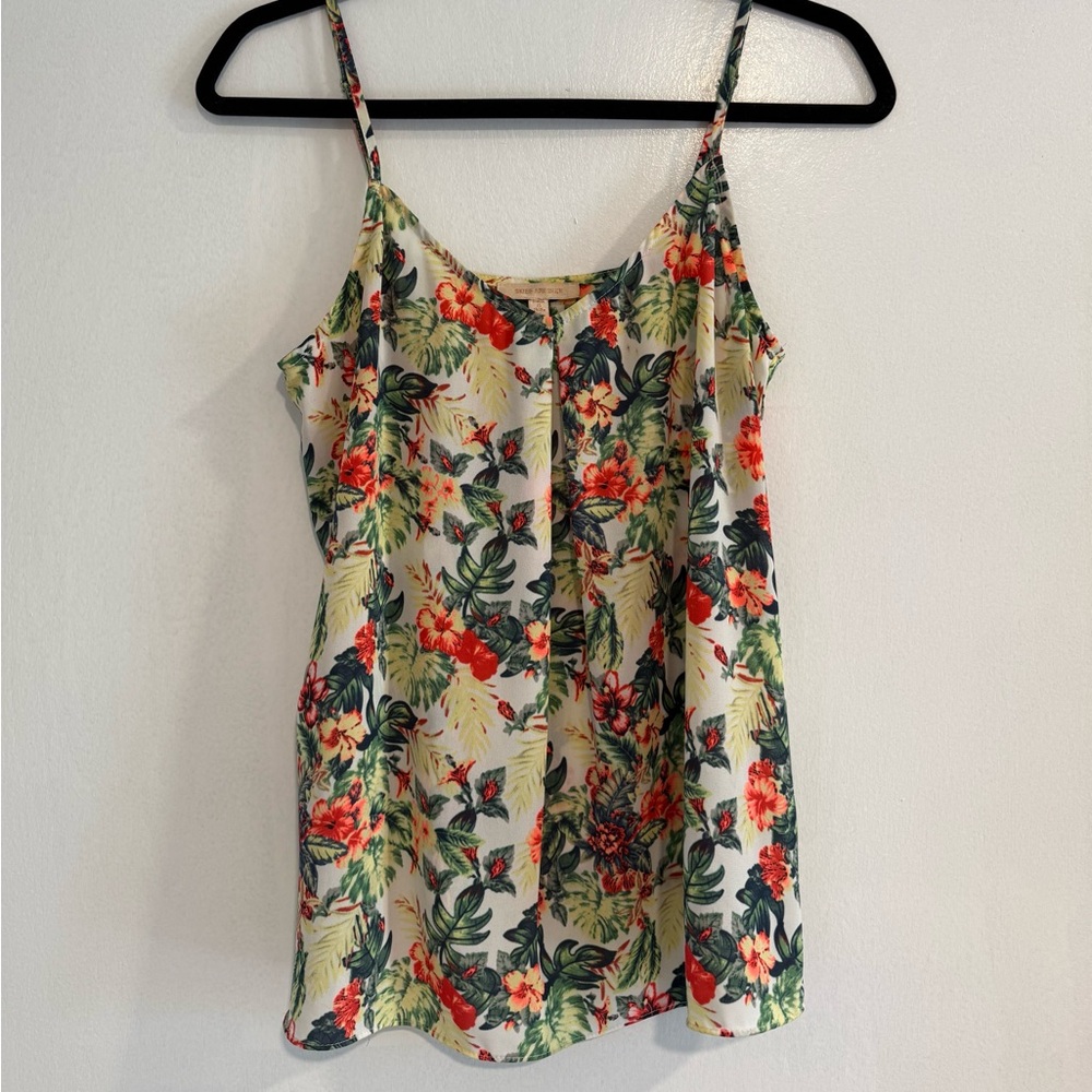 Floral Spaghetti Strap Tank